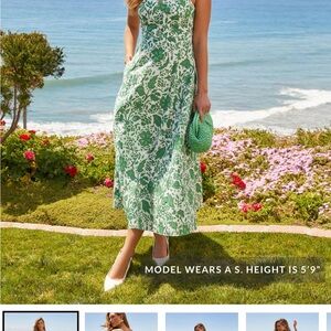 Floral Green Maxi Dress
